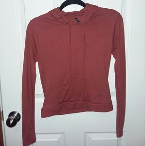 Red crop top sweater